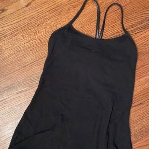 Black lululemon power y tank
